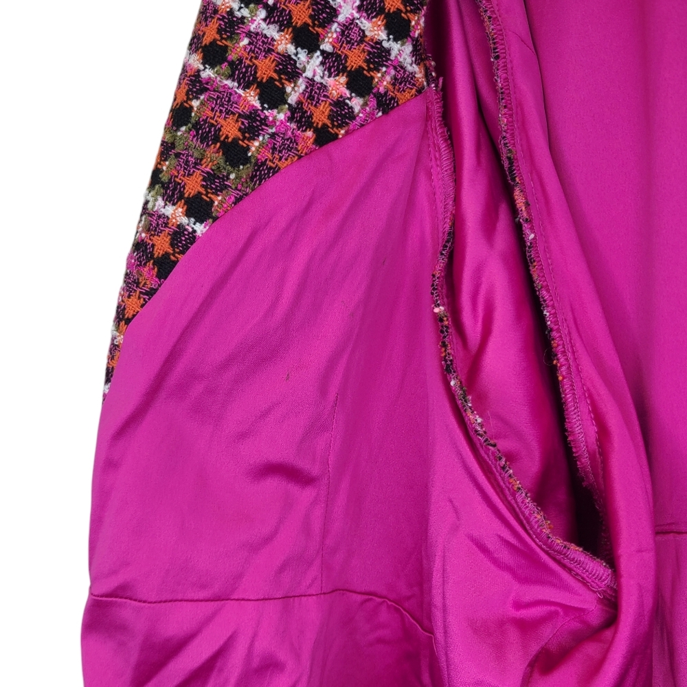 Torrid Boucle Statement Coat Plaid Pink 18333568 6X/30 Plus Size - Picture 10 of 14
